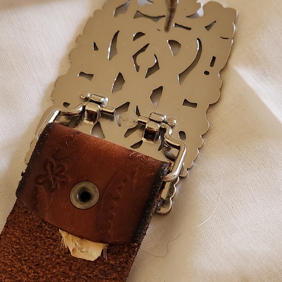 Old Navy Leather Belt with Rhinestone Buckle - Picture 7 of 13